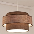 Lestenec na vrvici GRACE 1xE27/60W/230V pr. 40 cm rjava/bež