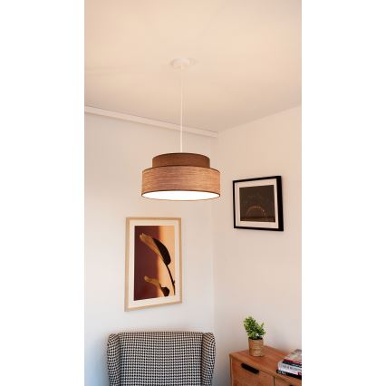 Lestenec na vrvici GRACE 1xE27/60W/230V rjava/bež