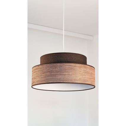 Lestenec na vrvici GRACE 1xE27/60W/230V rjava/bež