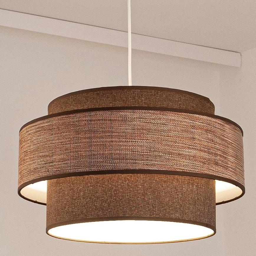 Lestenec na vrvici GRACE 1xE27/60W/230V rjava/bež