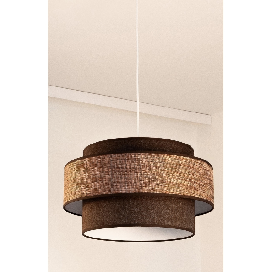 Lestenec na vrvici GRACE 1xE27/60W/230V rjava/bež