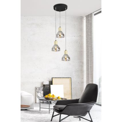Lestenec na vrvici GREGORY 3xE14/40W/230V