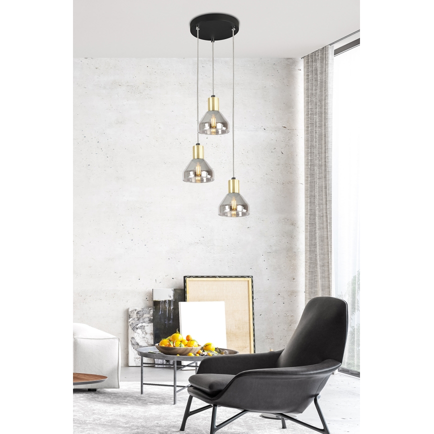 Lestenec na vrvici GREGORY 3xE14/40W/230V
