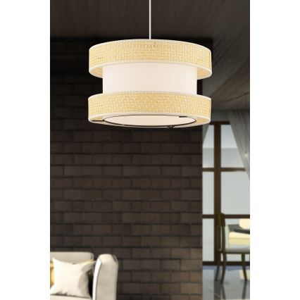 Lestenec na vrvici HALO 1xE27/60W/230V krem/bež