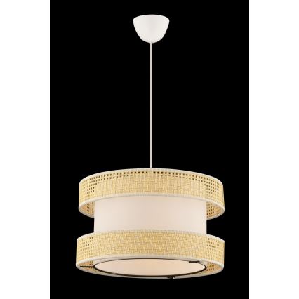 Lestenec na vrvici HALO 1xE27/60W/230V krem/bež