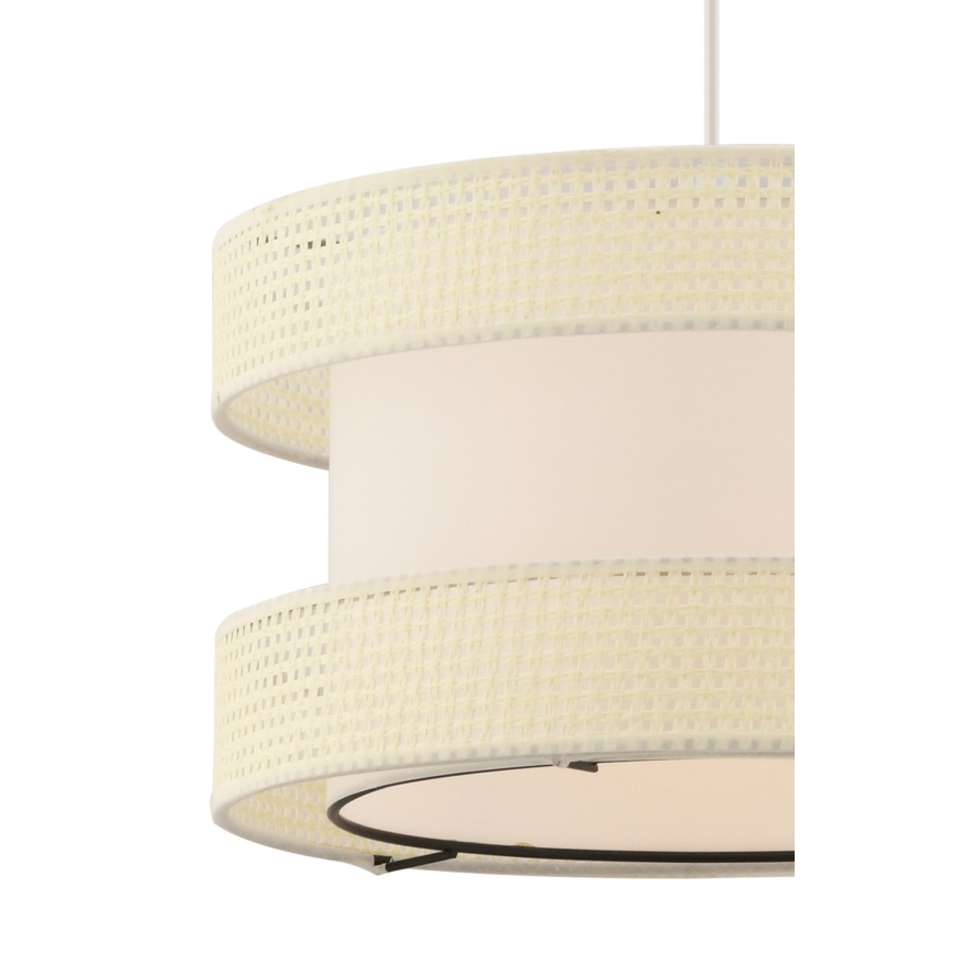 Lestenec na vrvici HALO 1xE27/60W/230V kremne barve