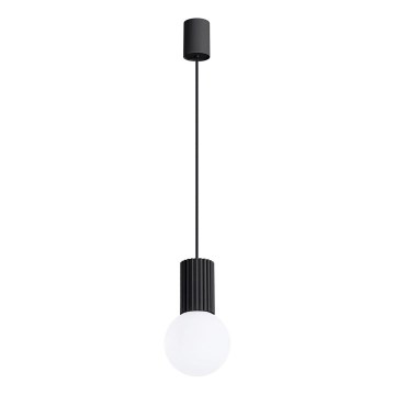 Lestenec na vrvici HALO 1xG9/8W/230V pr. 12 cm črna
