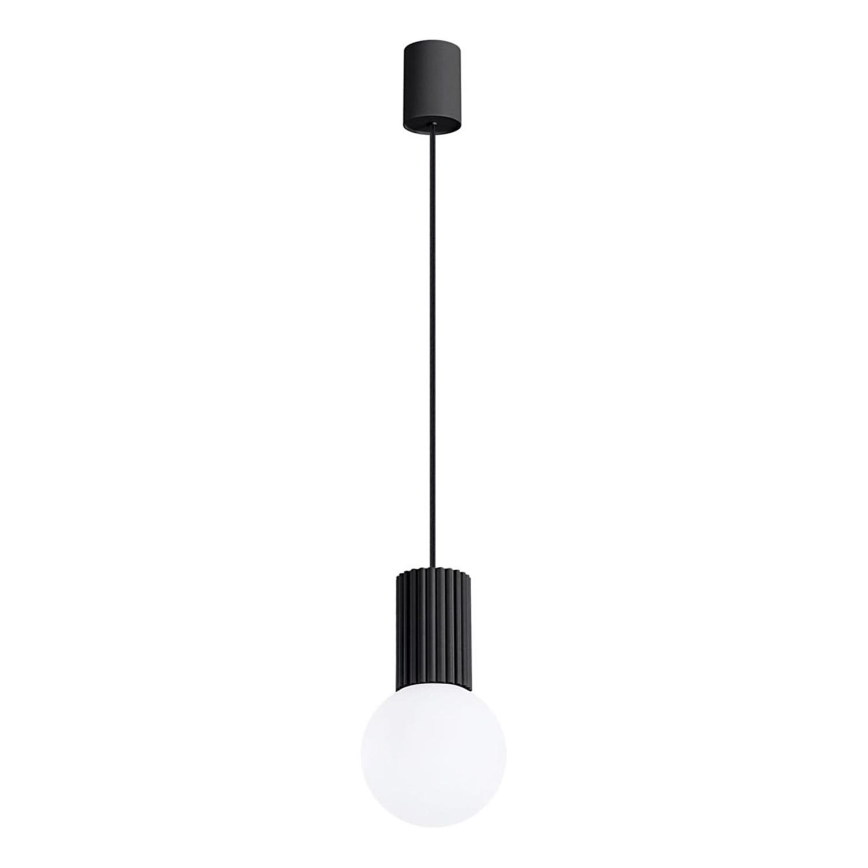 Lestenec na vrvici HALO 1xG9/8W/230V pr. 12 cm črna