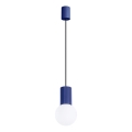 Lestenec na vrvici HALO 1xG9/8W/230V pr. 12 cm modra