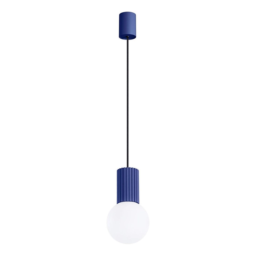 Lestenec na vrvici HALO 1xG9/8W/230V pr. 12 cm modra