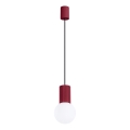 Lestenec na vrvici HALO 1xG9/8W/230V pr. 12 cm rdeča
