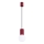 Lestenec na vrvici HALO 1xG9/8W/230V pr. 12 cm rdeča
