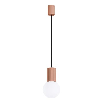 Lestenec na vrvici HALO 1xG9/8W/230V pr. 12 cm rjava