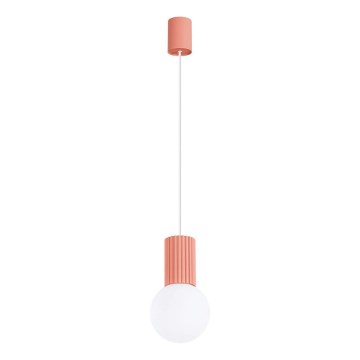 Lestenec na vrvici HALO 1xG9/8W/230V pr. 12 cm roza