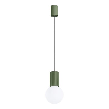 Lestenec na vrvici HALO 1xG9/8W/230V pr. 12 cm zelena