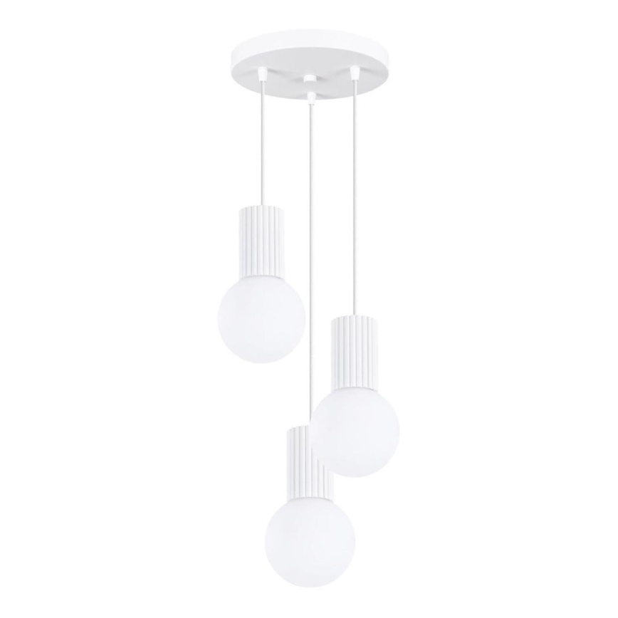 Lestenec na vrvici HALO 3xG9/8W/230V pr. 25 cm bela