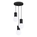 Lestenec na vrvici HALO 3xG9/8W/230V pr. 25 cm črna