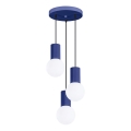 Lestenec na vrvici HALO 3xG9/8W/230V pr. 25 cm modra