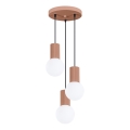Lestenec na vrvici HALO 3xG9/8W/230V pr. 25 cm rjava