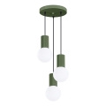Lestenec na vrvici HALO 3xG9/8W/230V pr. 25 cm zelena