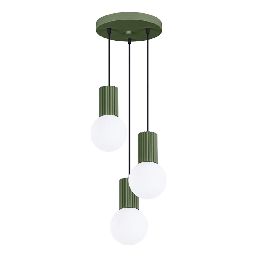Lestenec na vrvici HALO 3xG9/8W/230V pr. 25 cm zelena