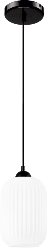 Lestenec na vrvici HARMA 1xE27/15W/230V pr. 14 cm bela/črna