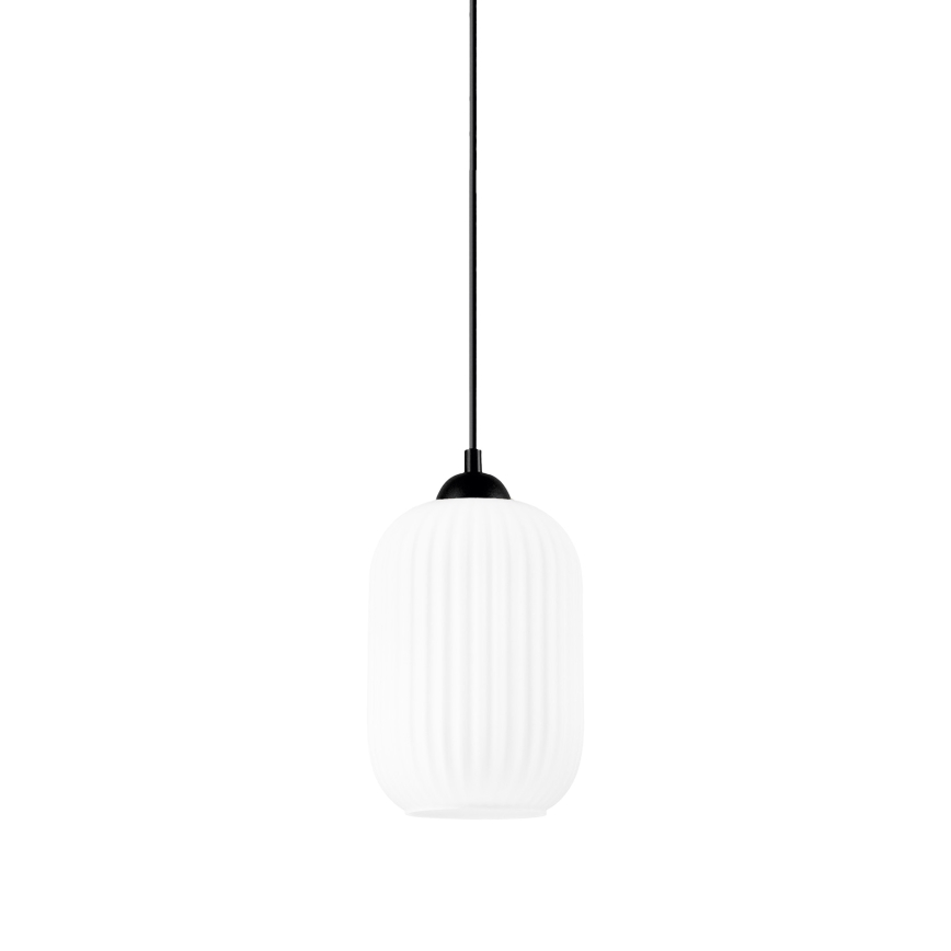 Lestenec na vrvici HARMA 1xE27/15W/230V pr. 14 cm bela/črna