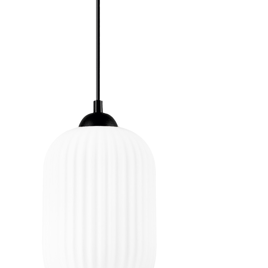 Lestenec na vrvici HARMA 1xE27/15W/230V pr. 14 cm bela/črna