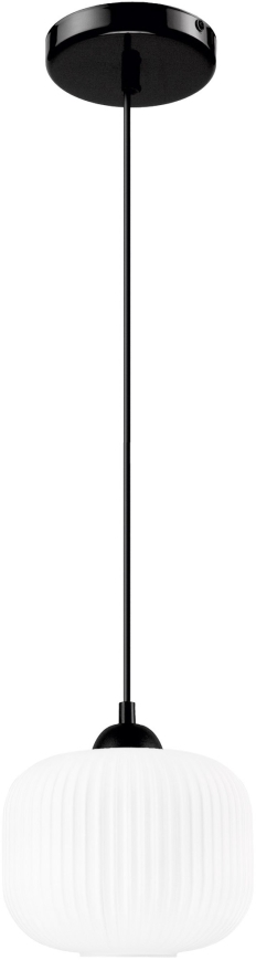Lestenec na vrvici HARMA 1xE27/15W/230V pr. 20 cm bela/črna