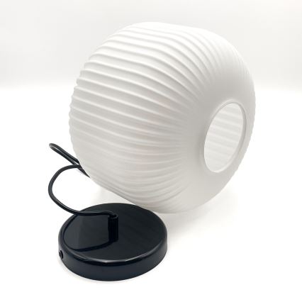 Lestenec na vrvici HARMA 1xE27/15W/230V pr. 20 cm bela/črna