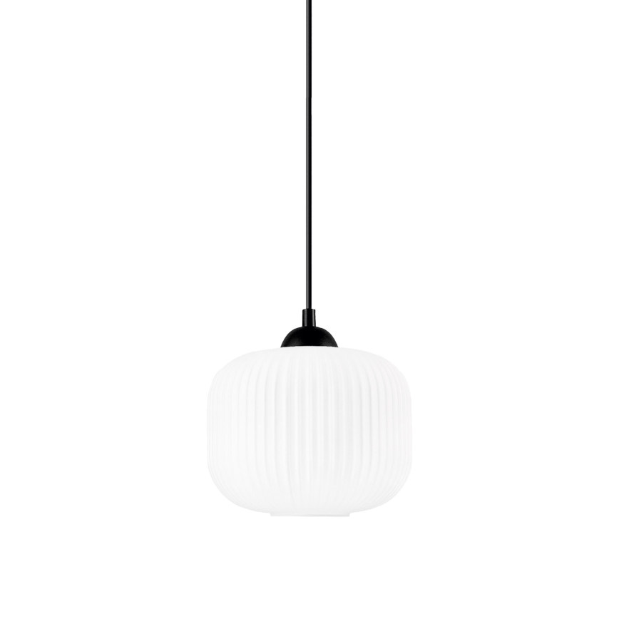 Lestenec na vrvici HARMA 1xE27/15W/230V pr. 20 cm bela/črna