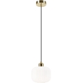 Lestenec na vrvici HARMA 1xE27/15W/230V pr. 20 cm bela/zlata