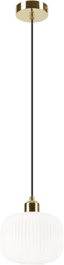 Lestenec na vrvici HARMA 1xE27/15W/230V pr. 20 cm bela/zlata