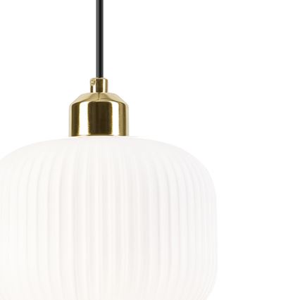 Lestenec na vrvici HARMA 1xE27/15W/230V pr. 20 cm bela/zlata