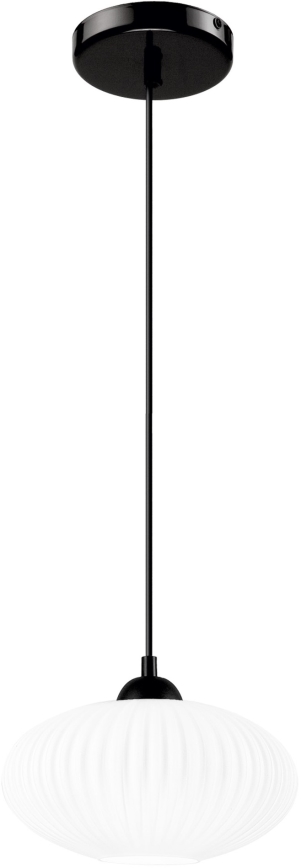 Lestenec na vrvici HARMA 1xE27/15W/230V pr. 25 cm bela/črna