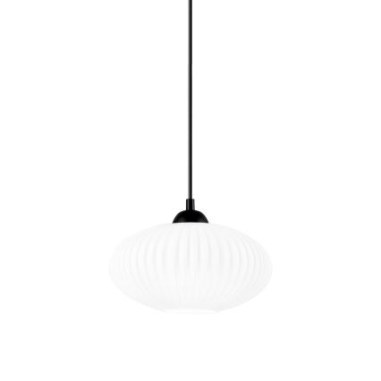 Lestenec na vrvici HARMA 1xE27/15W/230V pr. 25 cm bela/črna