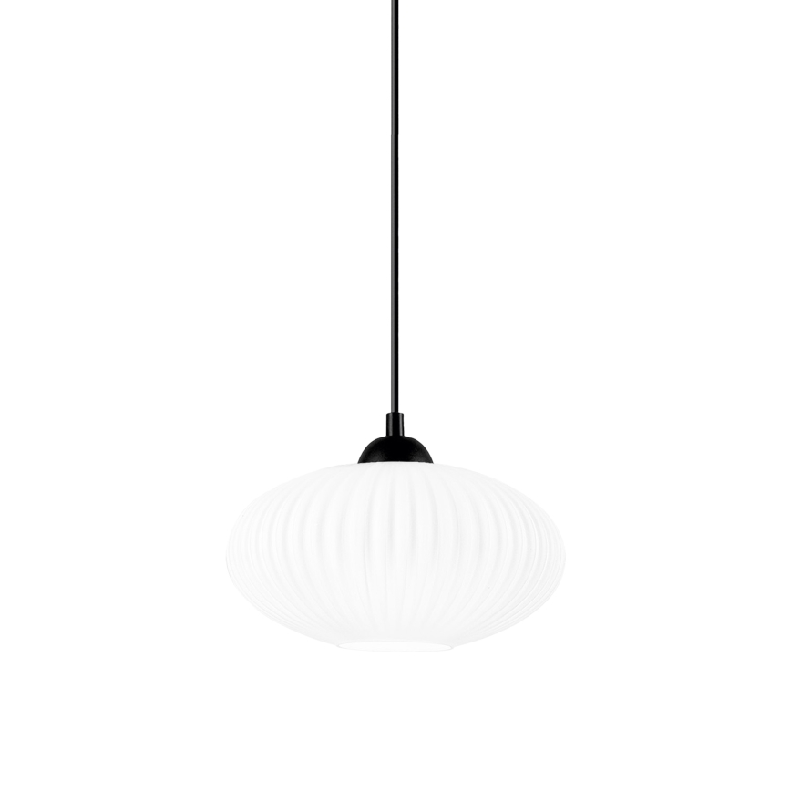 Lestenec na vrvici HARMA 1xE27/15W/230V pr. 25 cm bela/črna