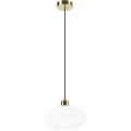 Lestenec na vrvici HARMA 1xE27/15W/230V pr. 25 cm bela/zlata