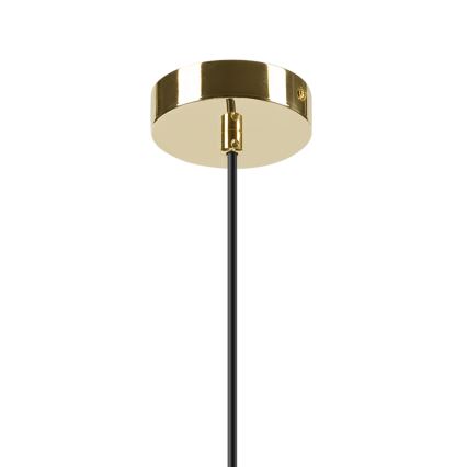 Lestenec na vrvici HARMA 1xE27/15W/230V pr. 25 cm bela/zlata
