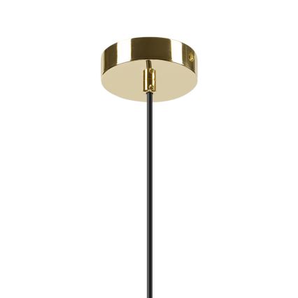Lestenec na vrvici HARMA 1xE27/15W/230V pr. 30 cm bela/zlata