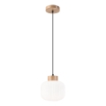 Lestenec na vrvici HARMONY 1xE27/15W/230V pr. 20 cm bela/hrast