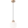 Lestenec na vrvici HARMONY 1xE27/15W/230V pr. 20 cm bela/hrast