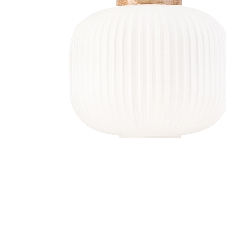 Lestenec na vrvici HARMONY 1xE27/15W/230V pr. 20 cm bela/hrast