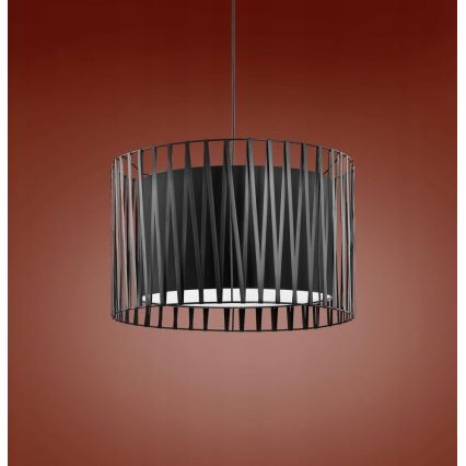 Lestenec na vrvici HARMONY BLACK 3xE27/60W/230V