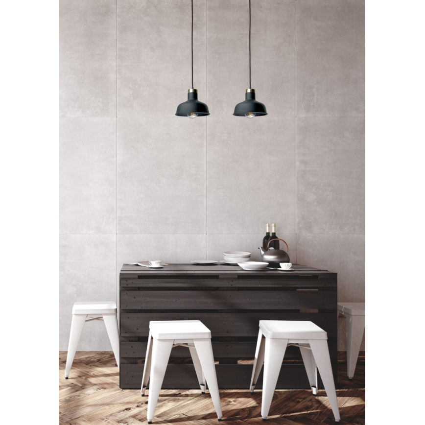 Lestenec na vrvici HEBE 2xE27/60W/230V črna