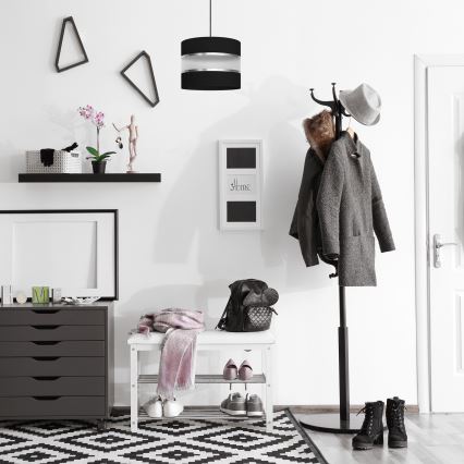 Lestenec na vrvici HELEN 1xE27/15W/230V črn