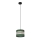 Lestenec na vrvici HELEN 1xE27/15W/230V d. 20 cm zelen/zlat