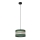 Lestenec na vrvici HELEN 1xE27/15W/230V d. 25 cm zelen/zlat