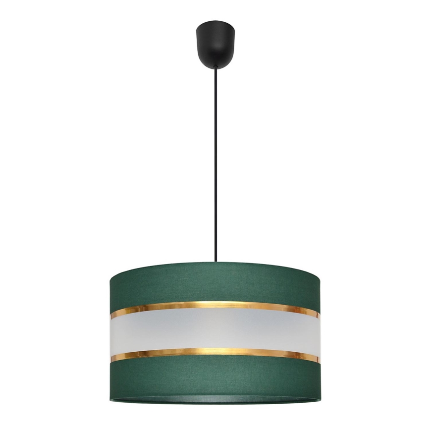 Lestenec na vrvici HELEN 1xE27/15W/230V d. 35 cm zelen/zlat