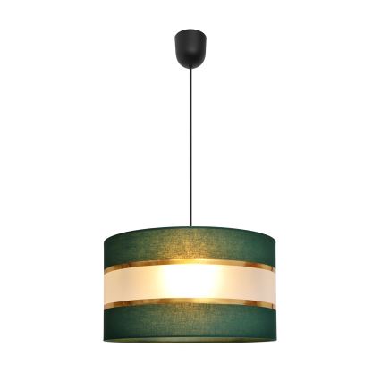 Lestenec na vrvici HELEN 1xE27/15W/230V d. 35 cm zelen/zlat